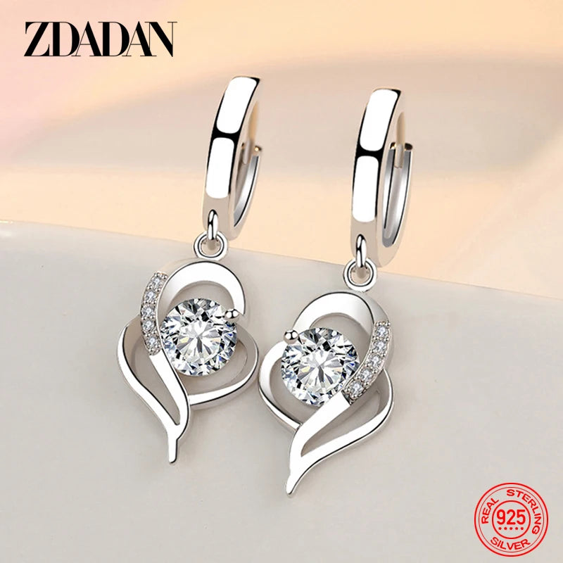 ZDADAN-pendientes de circonita de cristal para mujer, de ...