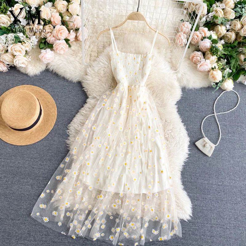 YuooMuoo moda coreana Margarita flor estampado vestido de...