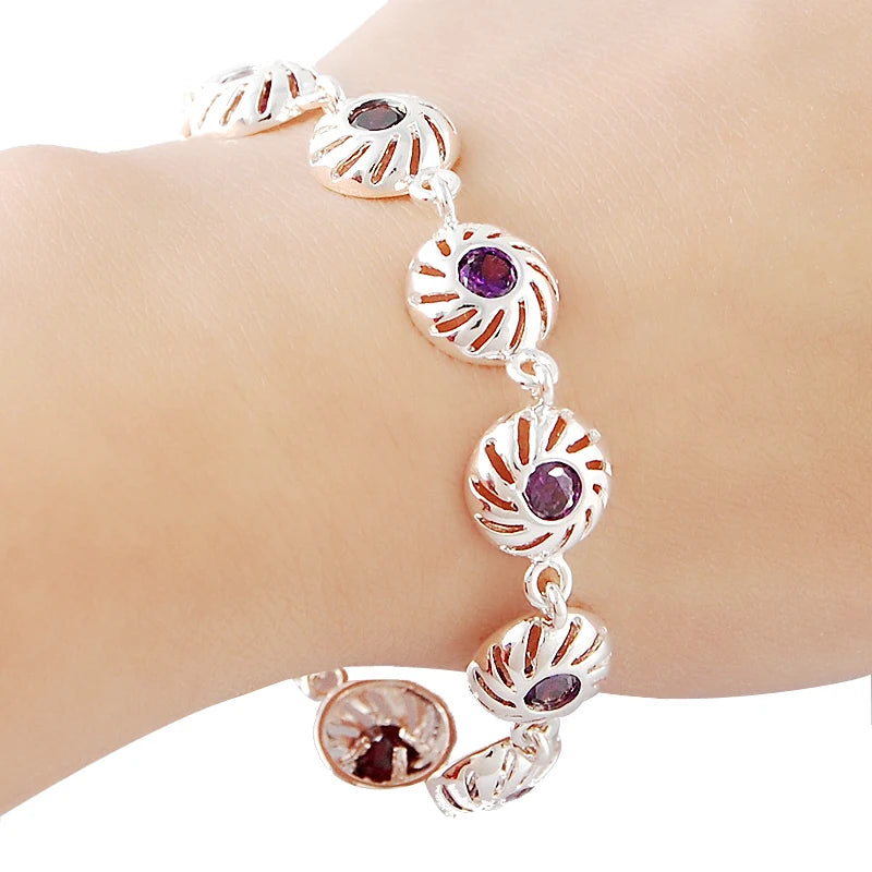 Nueva pulsera de amor infinito para mujer, pulsera de pla...