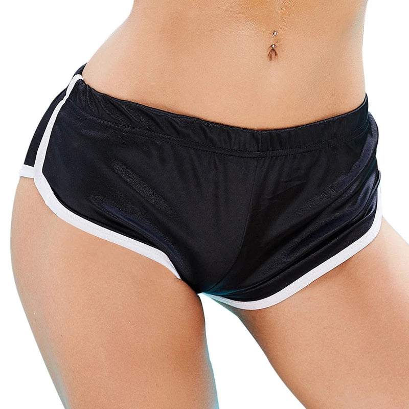Ropa de playa brillante de satén de cintura baja, pantalo...