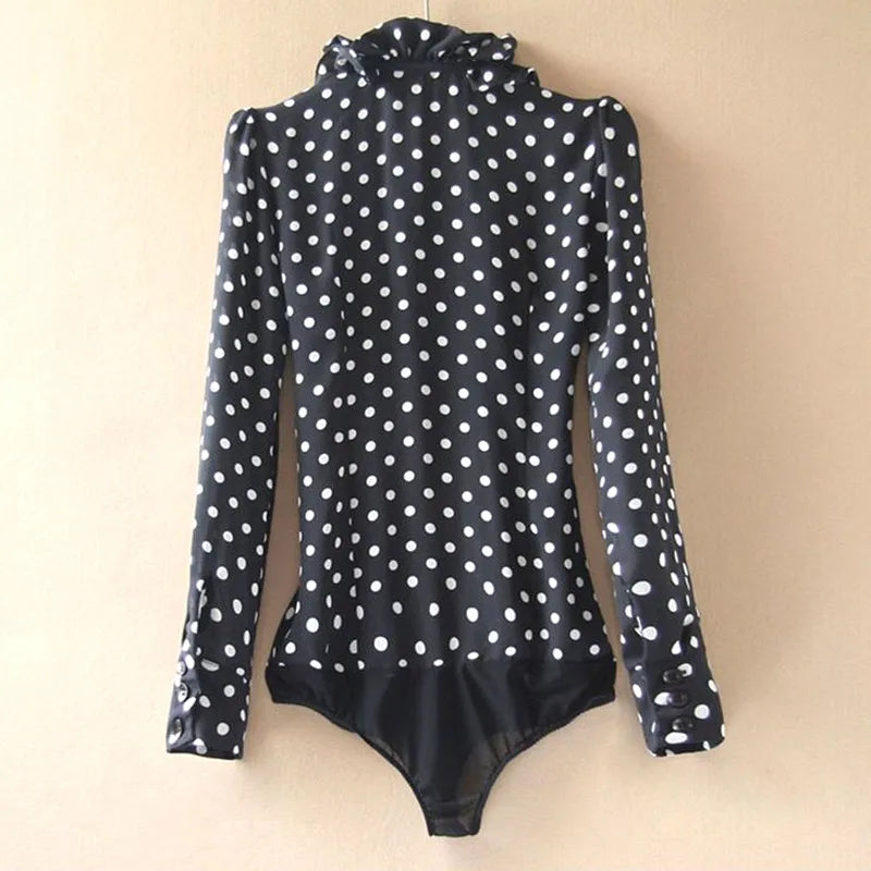 Black polka dot bodycon dress for women by Corporación Turística, featuring a fitted silhouette and stylish print.
