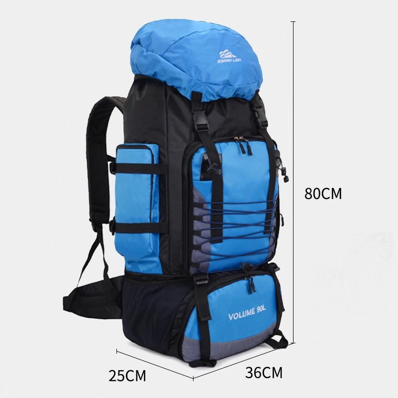 Bolsa de viaje grande de 90L, mochila para acampar, sende...