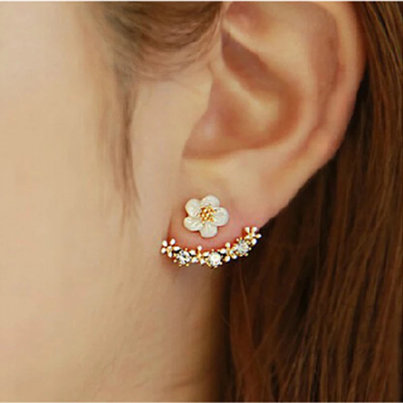 2025 Nueva joyería de moda lindos pendientes de flores de...