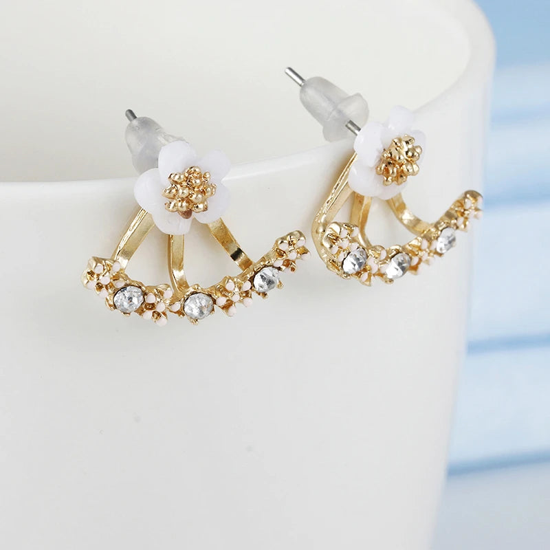 2025 Nueva joyería de moda lindos pendientes de flores de...