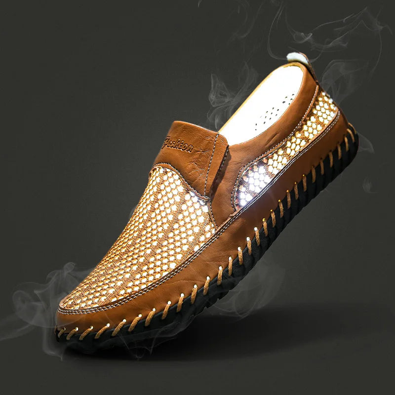 Zapatillas de deporte de cuero genuino para hombre, zapat...