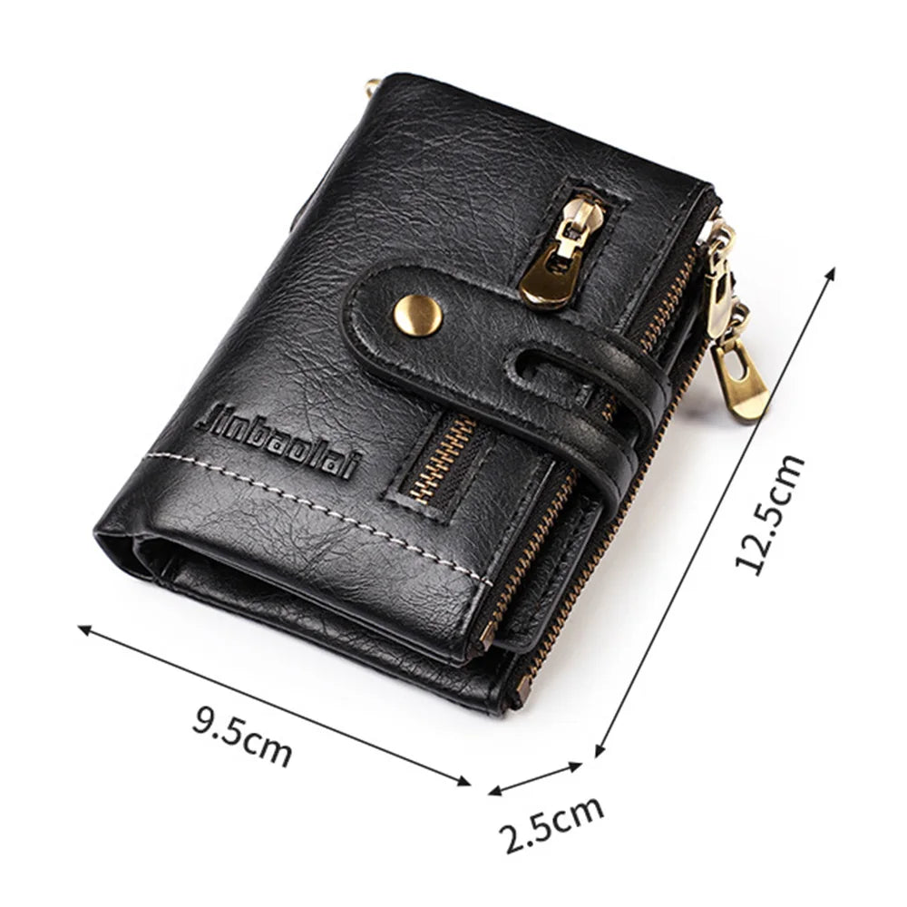 Nuevas carteras para hombre, tarjetero corto de cuero PU,...
