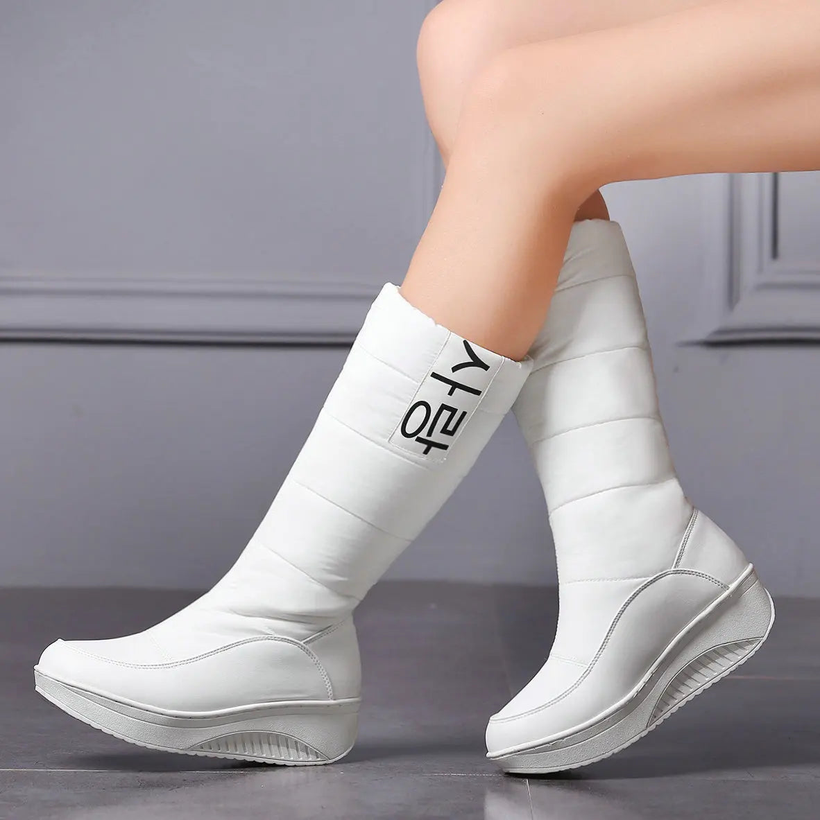 Botas de nieve para mujer, zapatos de algodón para niñas,...