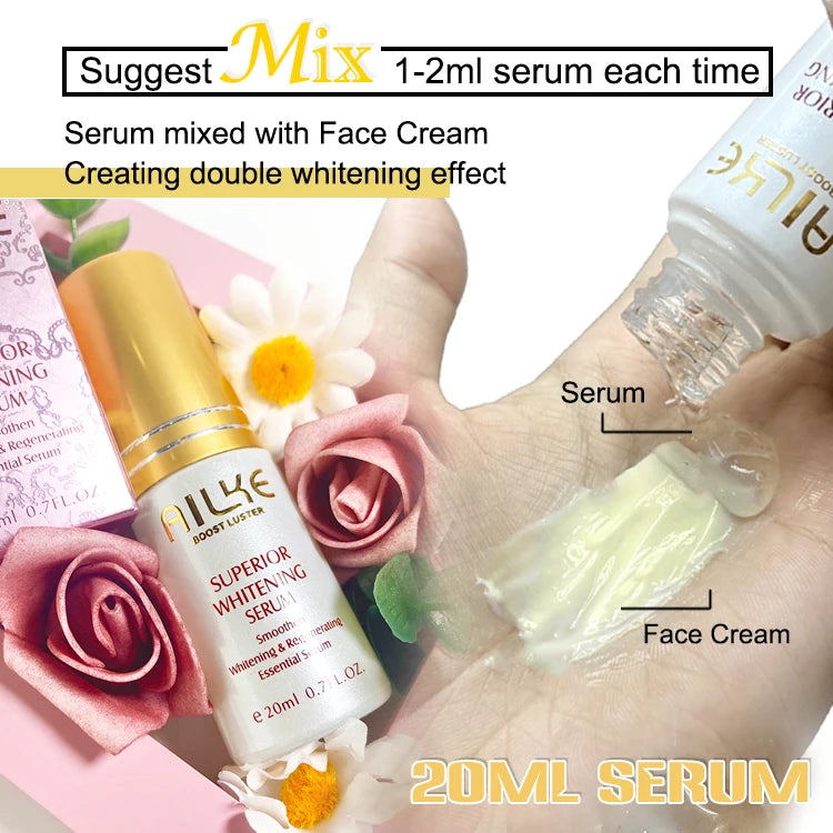 Crema Facial AILKE Antiarrugas y Blanqueadora, con Coláge...