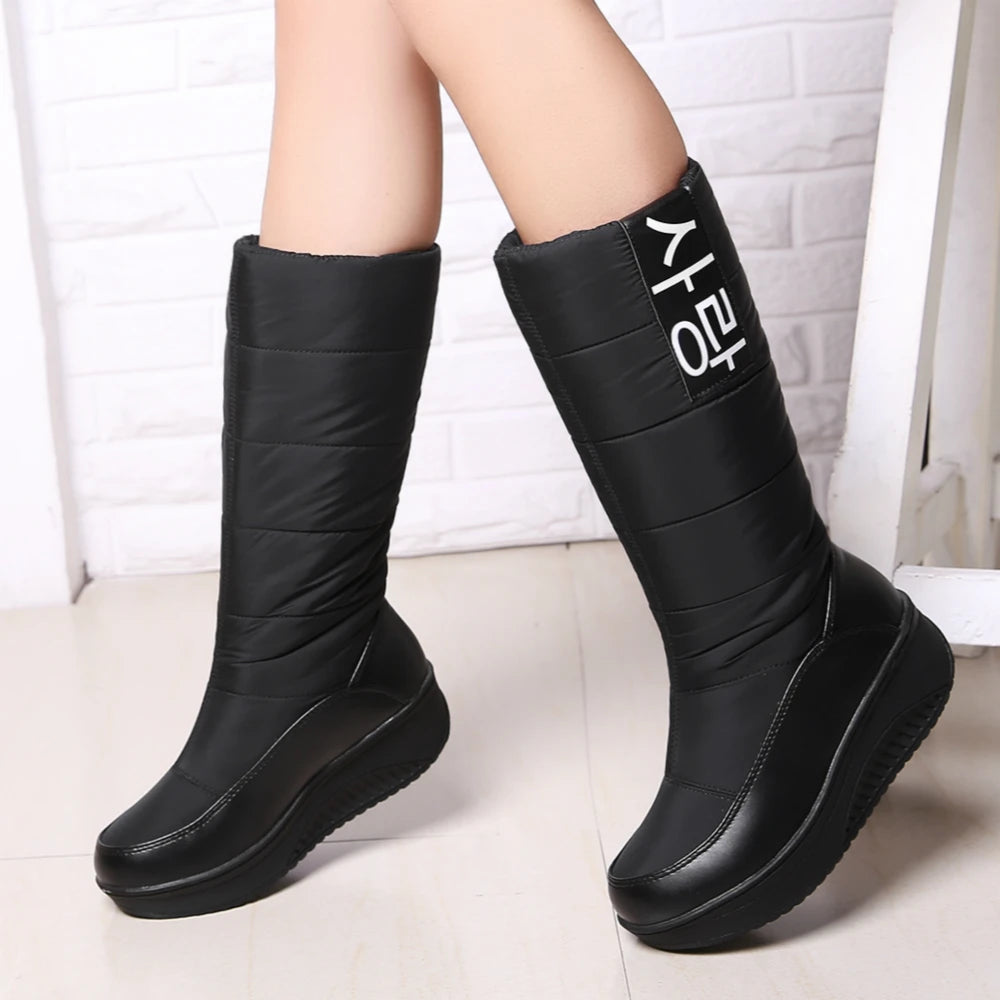 Botas de nieve para mujer, zapatos de algodón para niñas,...
