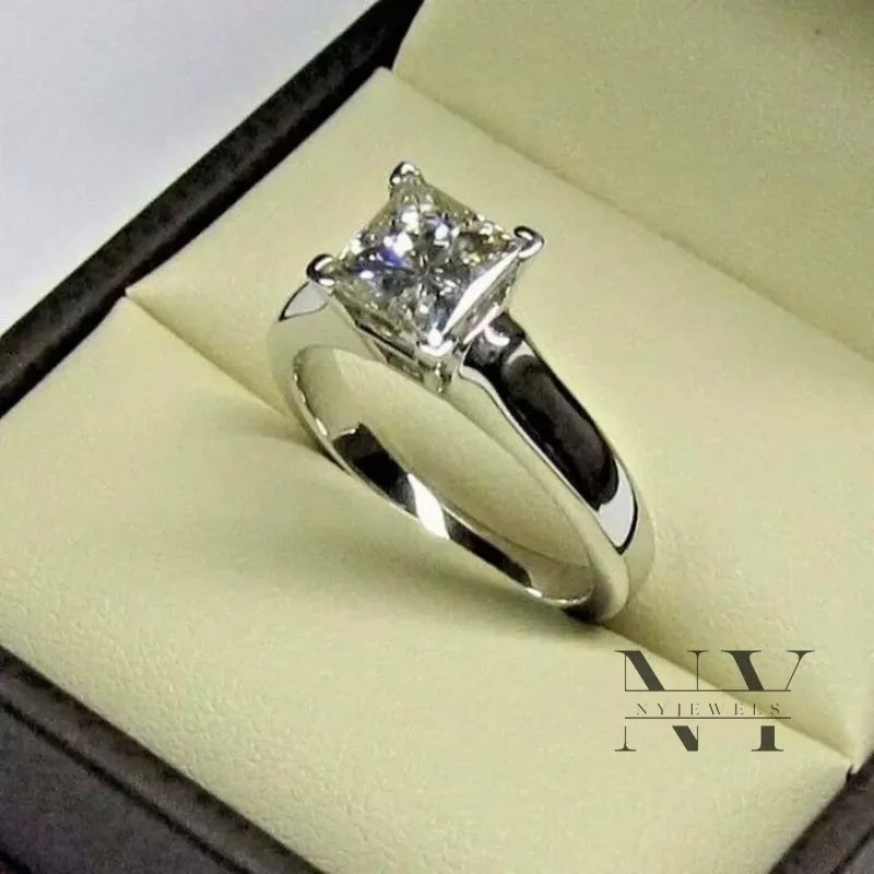 Anillo de plata S925 con moissanita de 1.5CT y certificad...