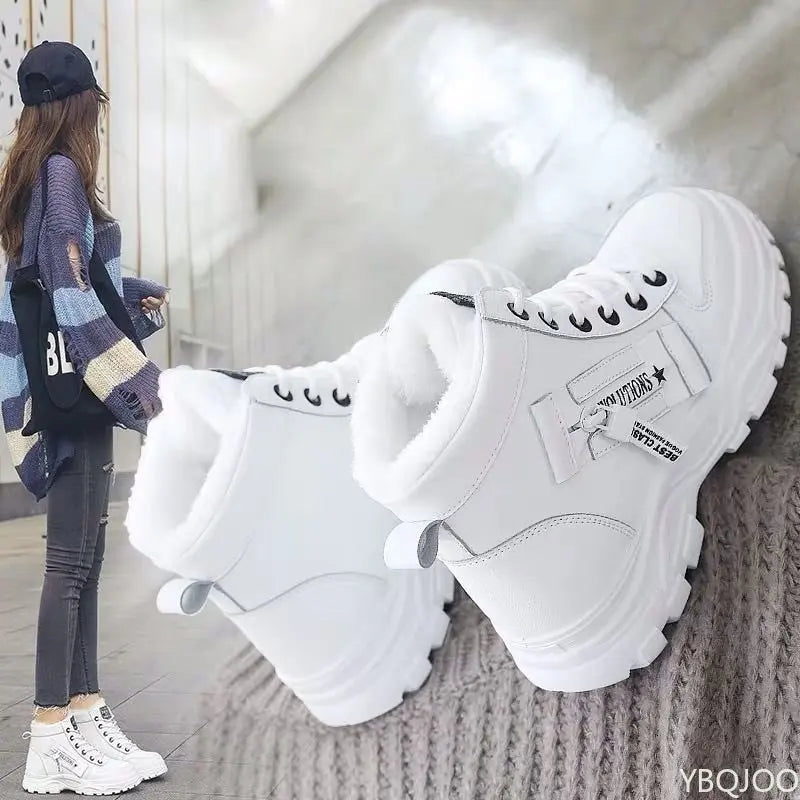 Zapatos de invierno para mujer, zapatillas con cordones, ...
