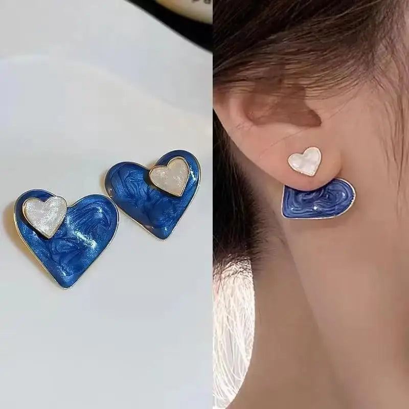 Pendientes de cisne de cristal hueco de aguja de plata 92...