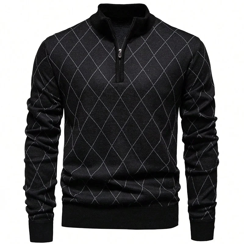 Suéter Hombre GQXAON Punto Cremallera Medio Cuello Deportivo Casual - Corporación Turística