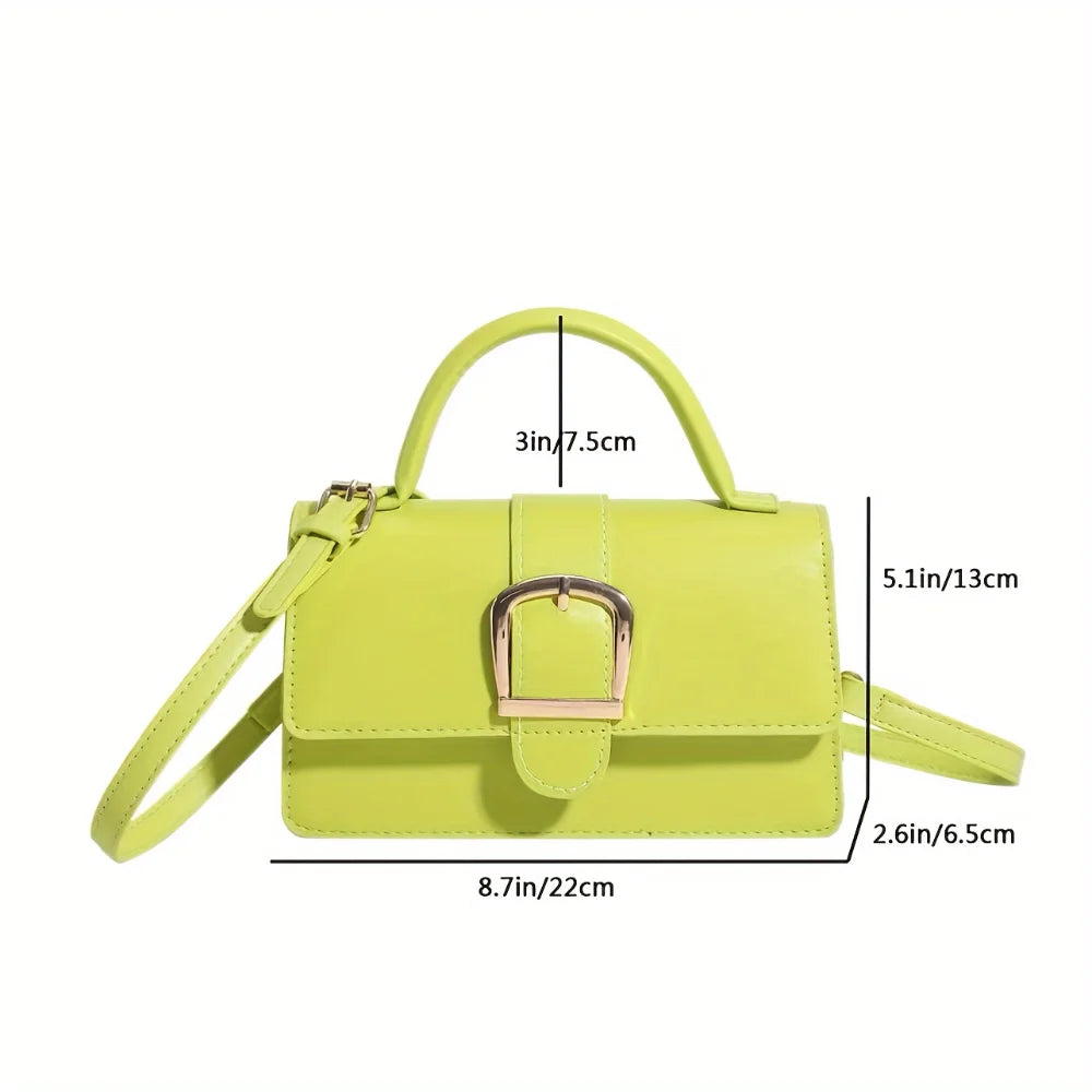 1 bolso bandolera cuadrado minimalista verde para mujer, ...