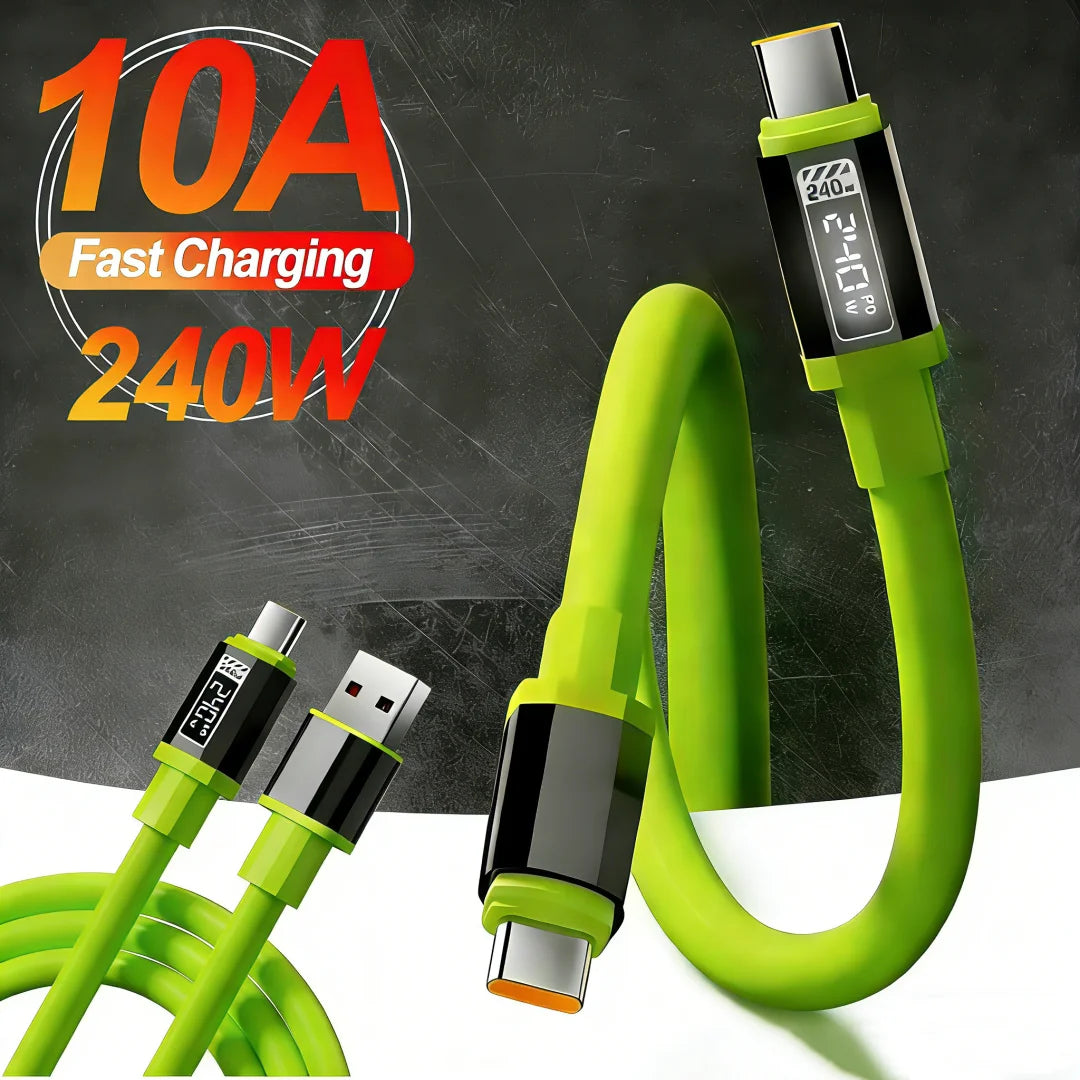 Cable USB-C PD 240W Carga Rápida iPhone 17/16/15 Samsung Xiaomi - Corporación Turística