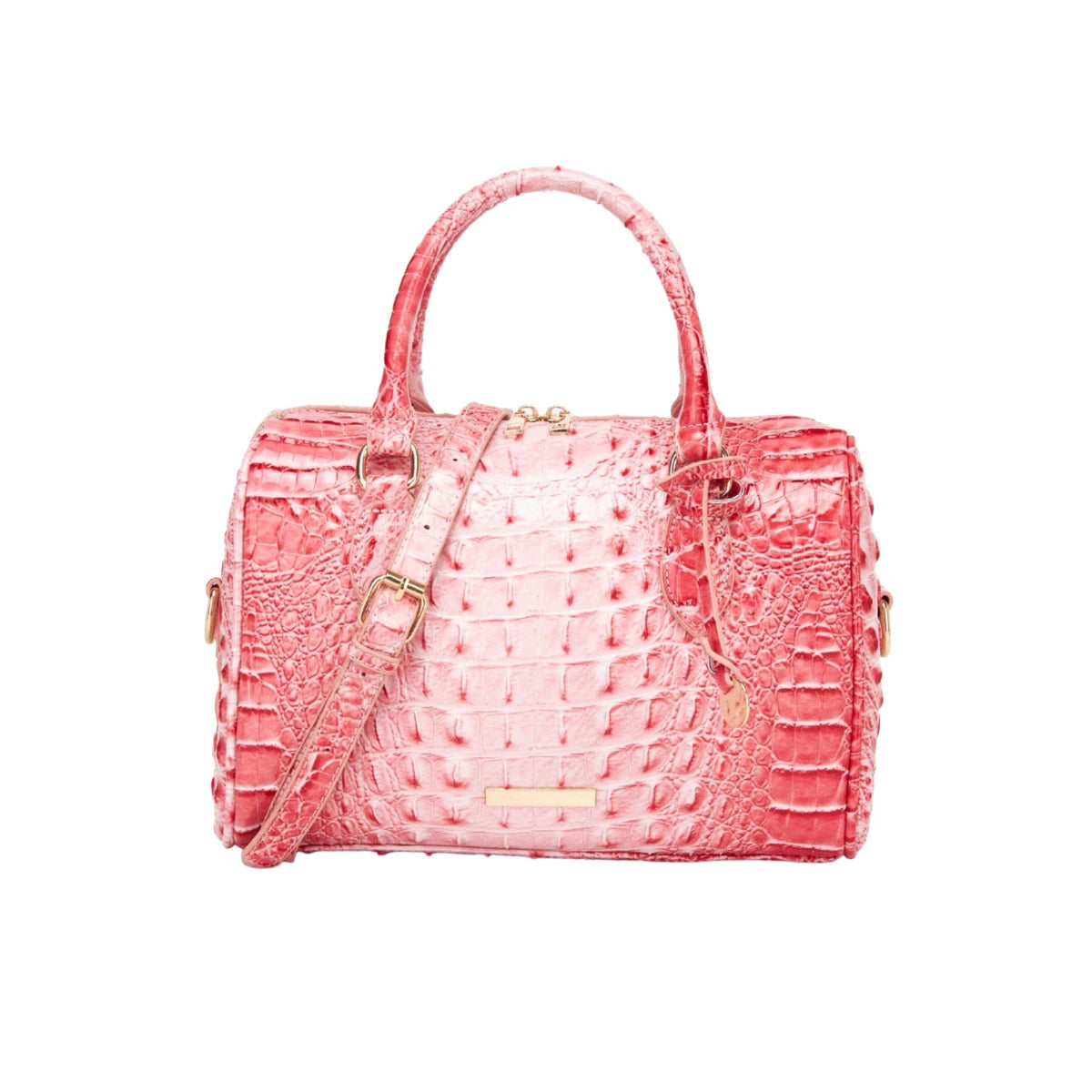 Bolso de lona con relieve degradado y asa superior, con c...