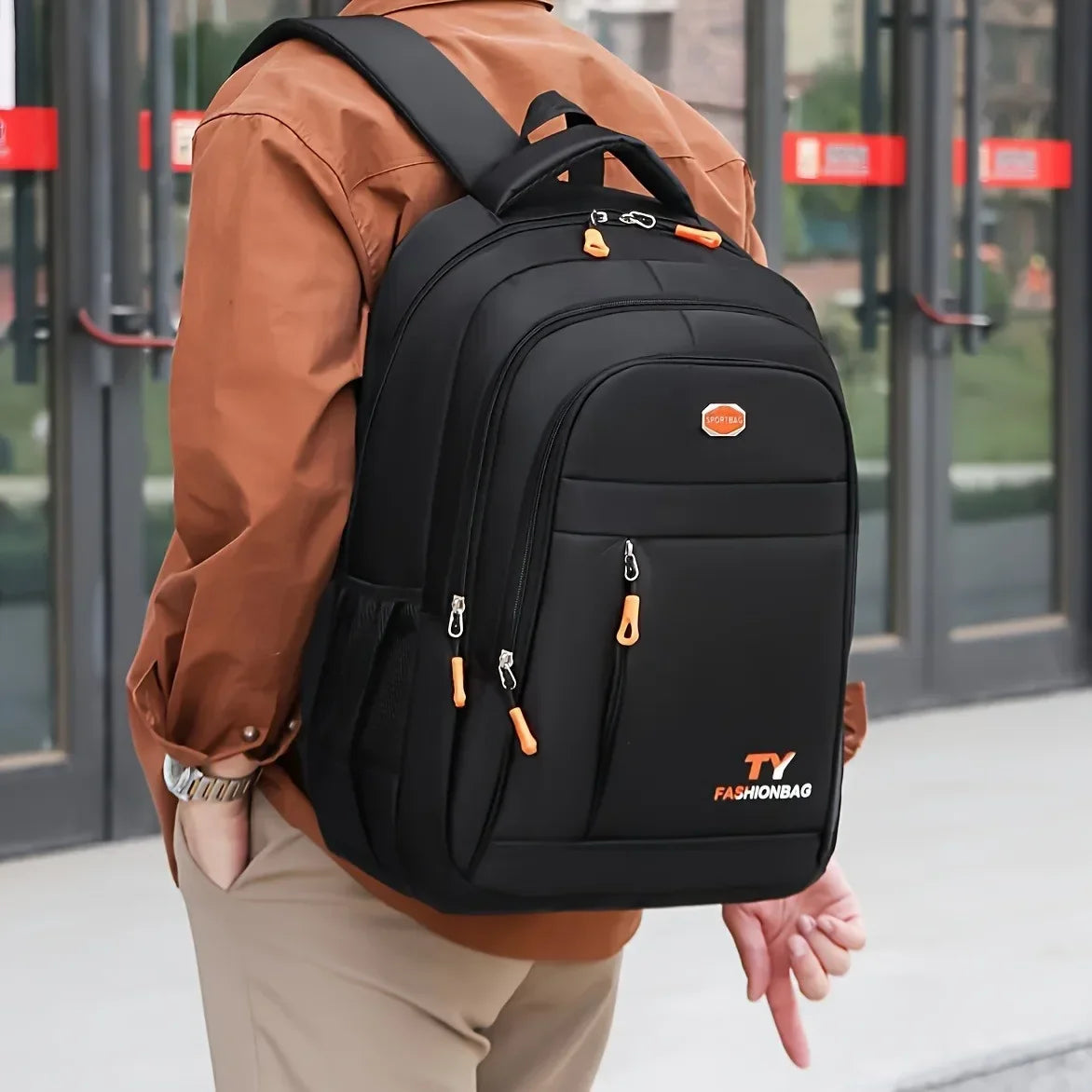 Mochila para hombre de 1 pieza, mochila informal impermea...