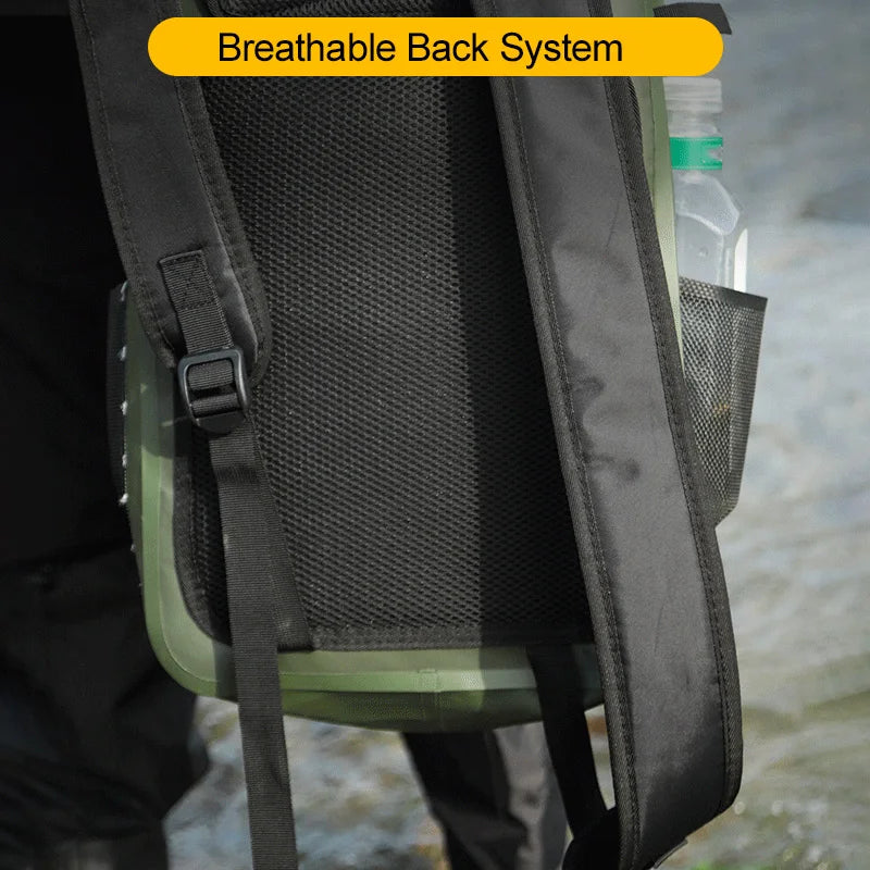 Mochila de pesca impermeable con soporte para caña, bolsa...