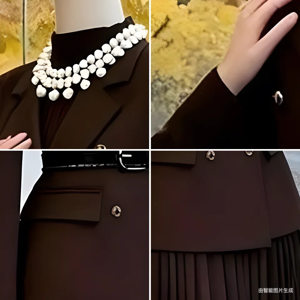 Conjunto de Dos Piezas para Mujer, Color Marrón, Nuevo 20...