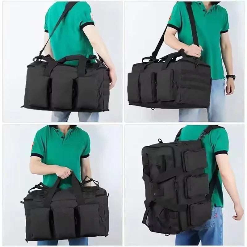 Bolsa de lona para equipaje de 55L, mochila para acampar,...