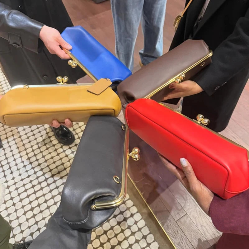 Bolsos clásicos con cierre de beso de 30 cm para mujer bo...