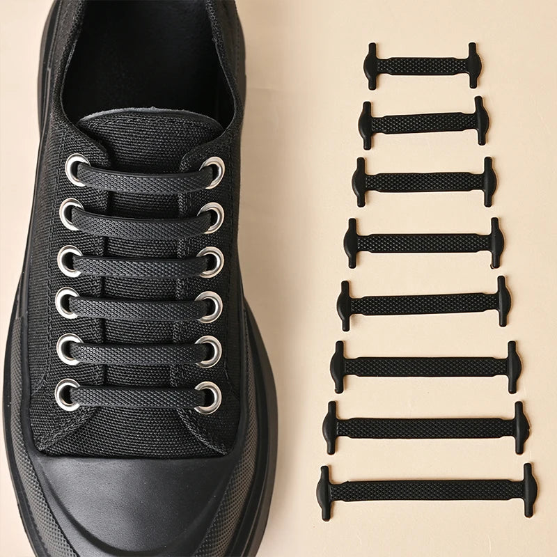 Cordones de Silicona COSYLEE: 16 Pares Elásticos sin Atar