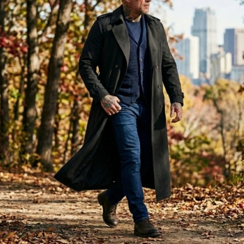 Gabardina Hombre RVHSWDS: Cortavientos Largo Primavera Otoño - Corporación Turística