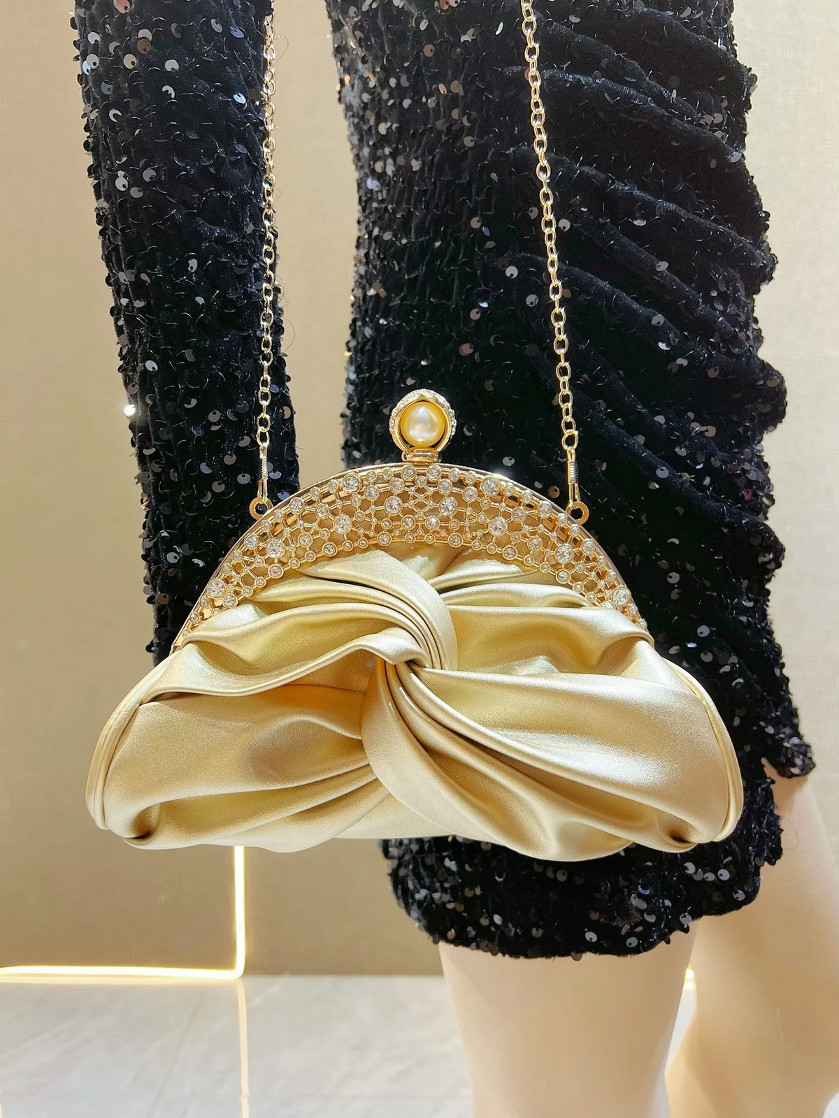 Bolsos de hombro con cadena de lujo para mujer, bolsos ro...