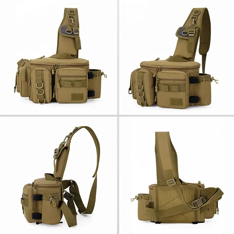 Mochila de Viaje para Camping, Bolsa de Pesca con Soporte...