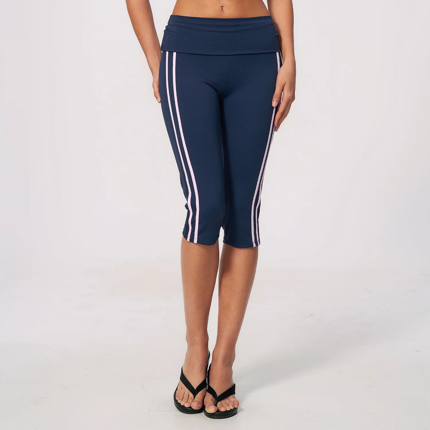 Leggings Capri de Yoga para Mujer, Cintura Alta con Banda...