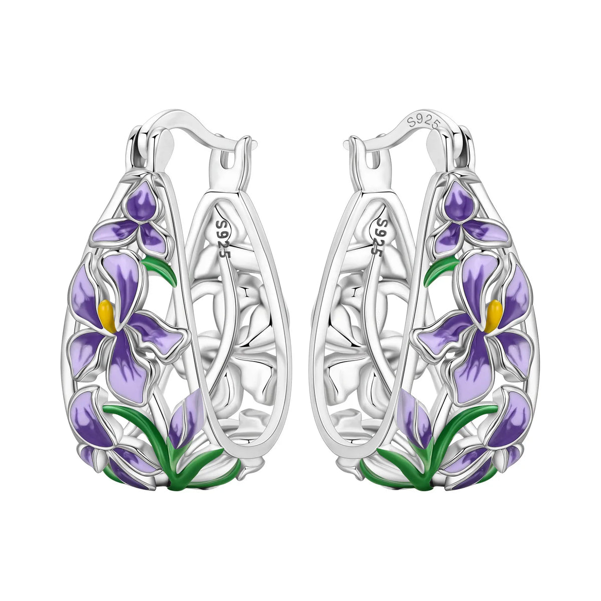 Orstarry Original Plata de Ley 925 pendientes de flor de ...