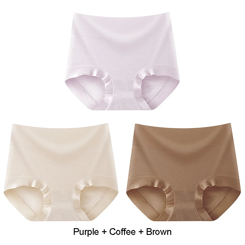 Soft women's underwear set featuring comfortable cotton briefs with subtle lace trim, designed for everyday wear.