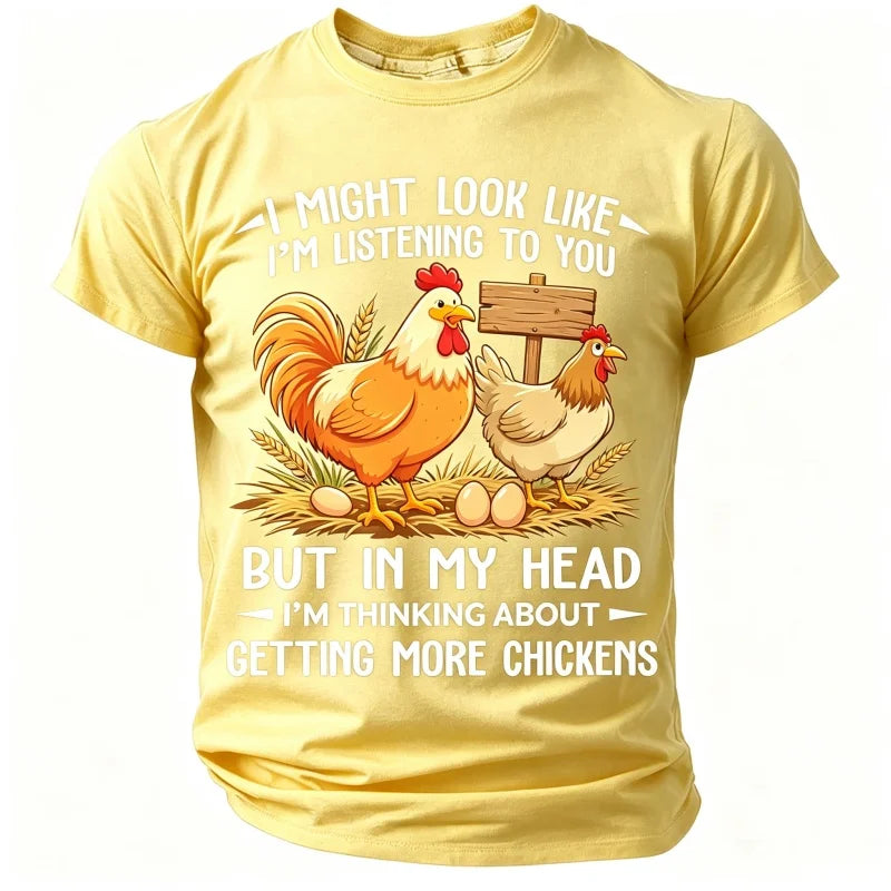 Men's short-sleeve T-shirt by Corporación Turística with a fun graphic design, casual fit, and vibrant colors.