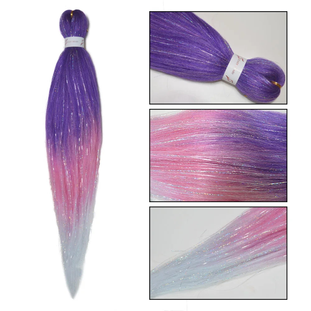 Extensiones de Cabello para niñas, trenzas rectas con deg...