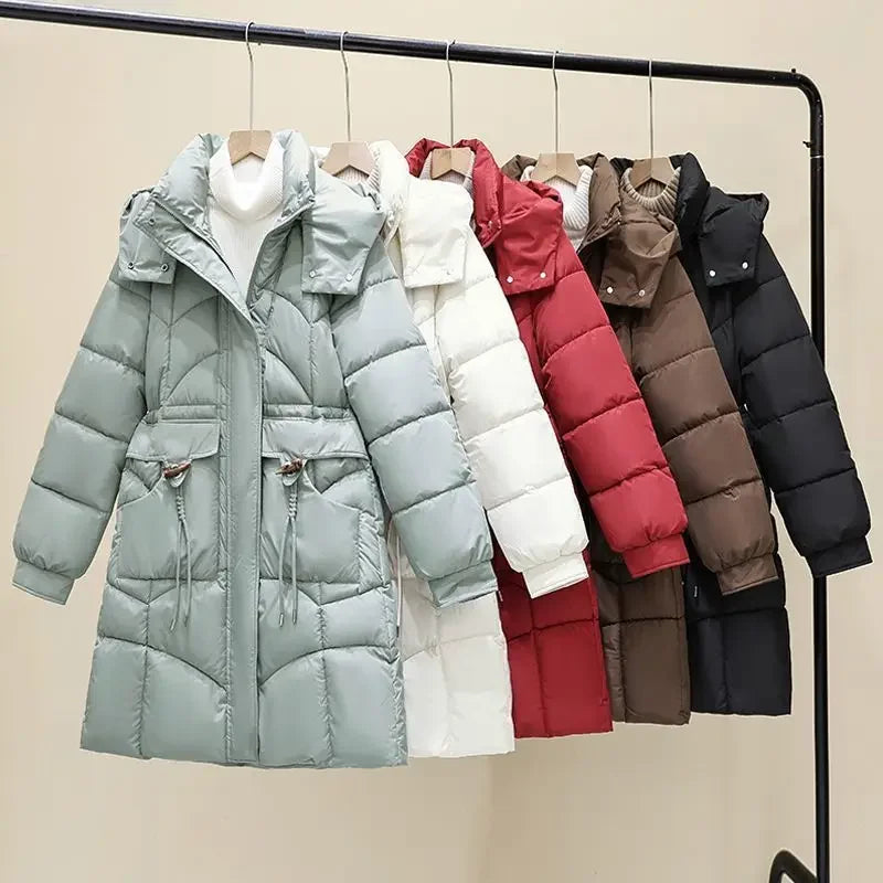 Parkas con capucha para mujer, abrigo de longitud media, ...