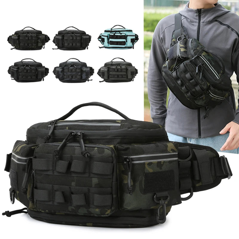 Riñonera táctica para pesca con señuelo, mochila de viaje...