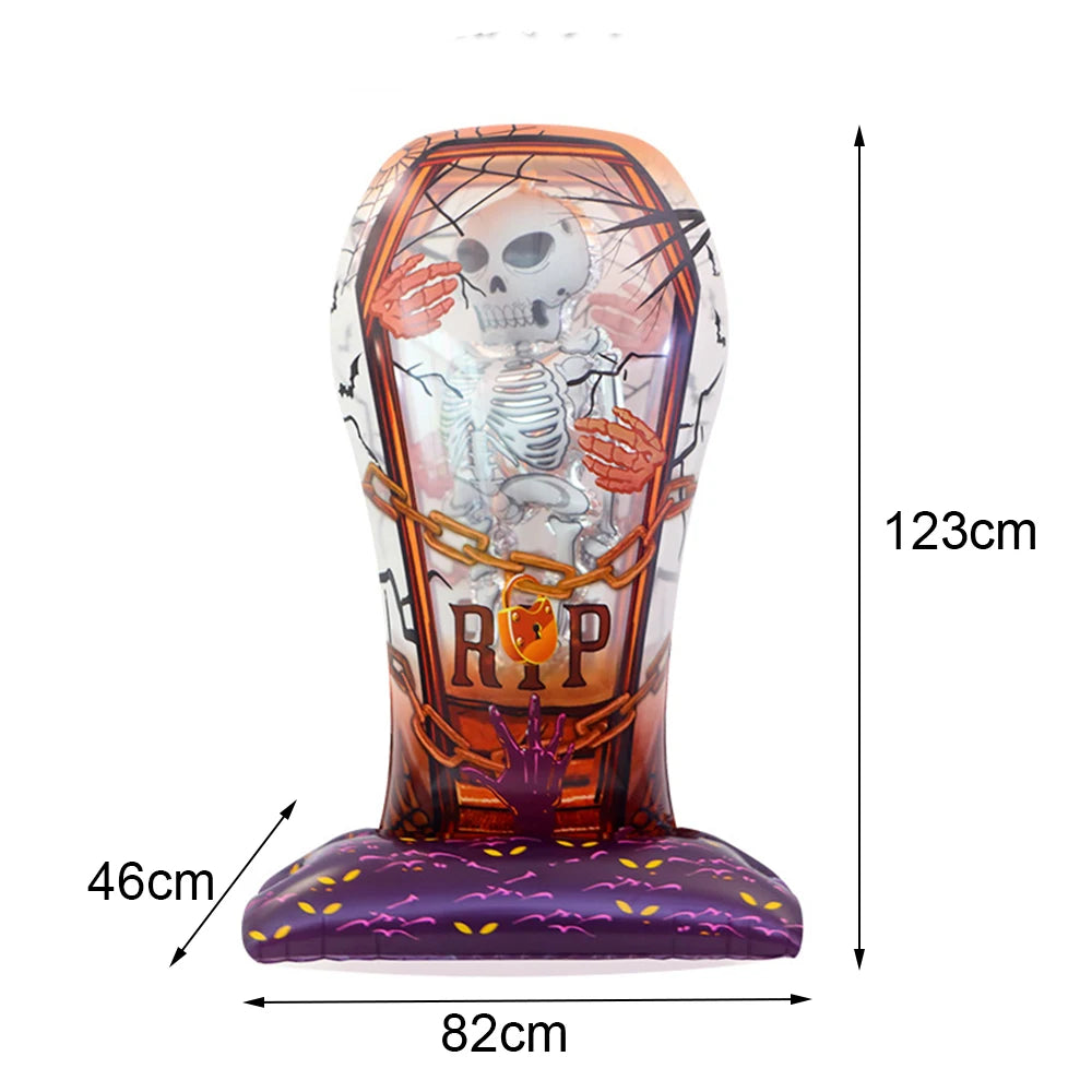 Globo Esqueleto Gigante Calavera Terror Halloween Foil Inflable