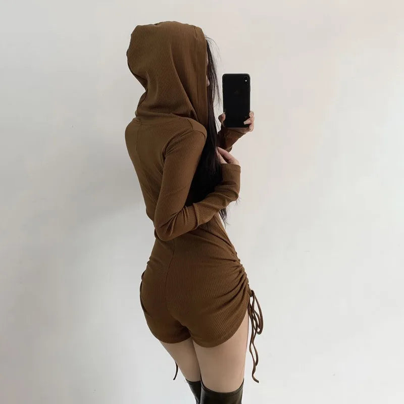 Peleles con capucha negros estilo Wasteland para mujer, p...