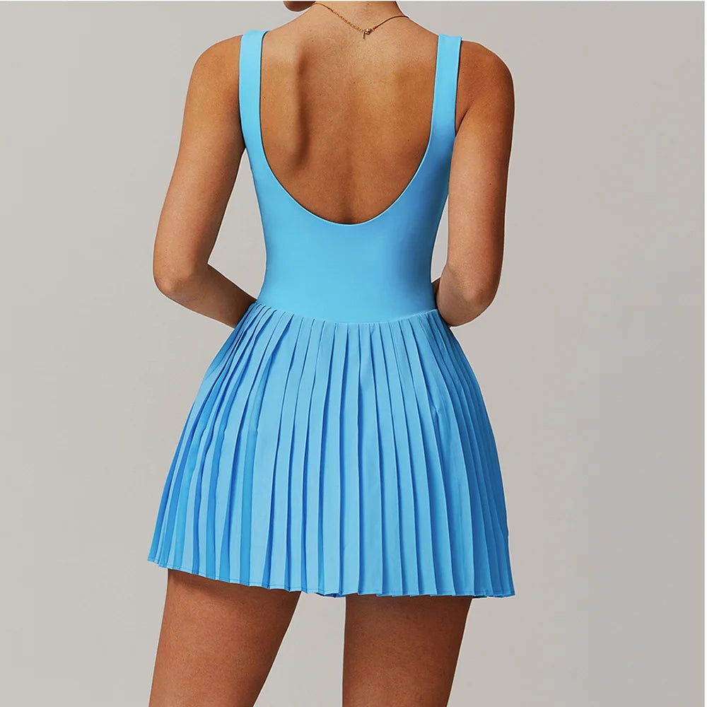 Conjunto de Yoga, vestido de tenis desnudo, mono para muj...