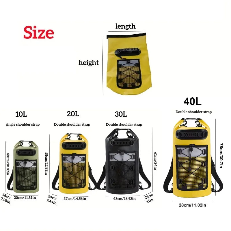 Paquete de natación de PVC, mochila seca para mujeres y h...