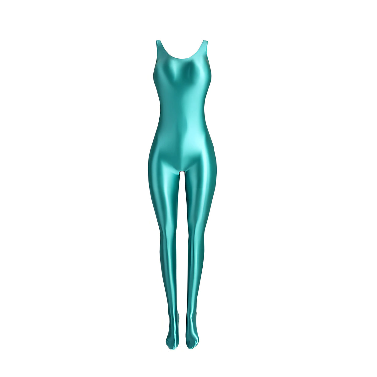 Full-body sleeveless dance costume by Corporación Turística, shiny and sparkling with vibrant, eye-catching details.