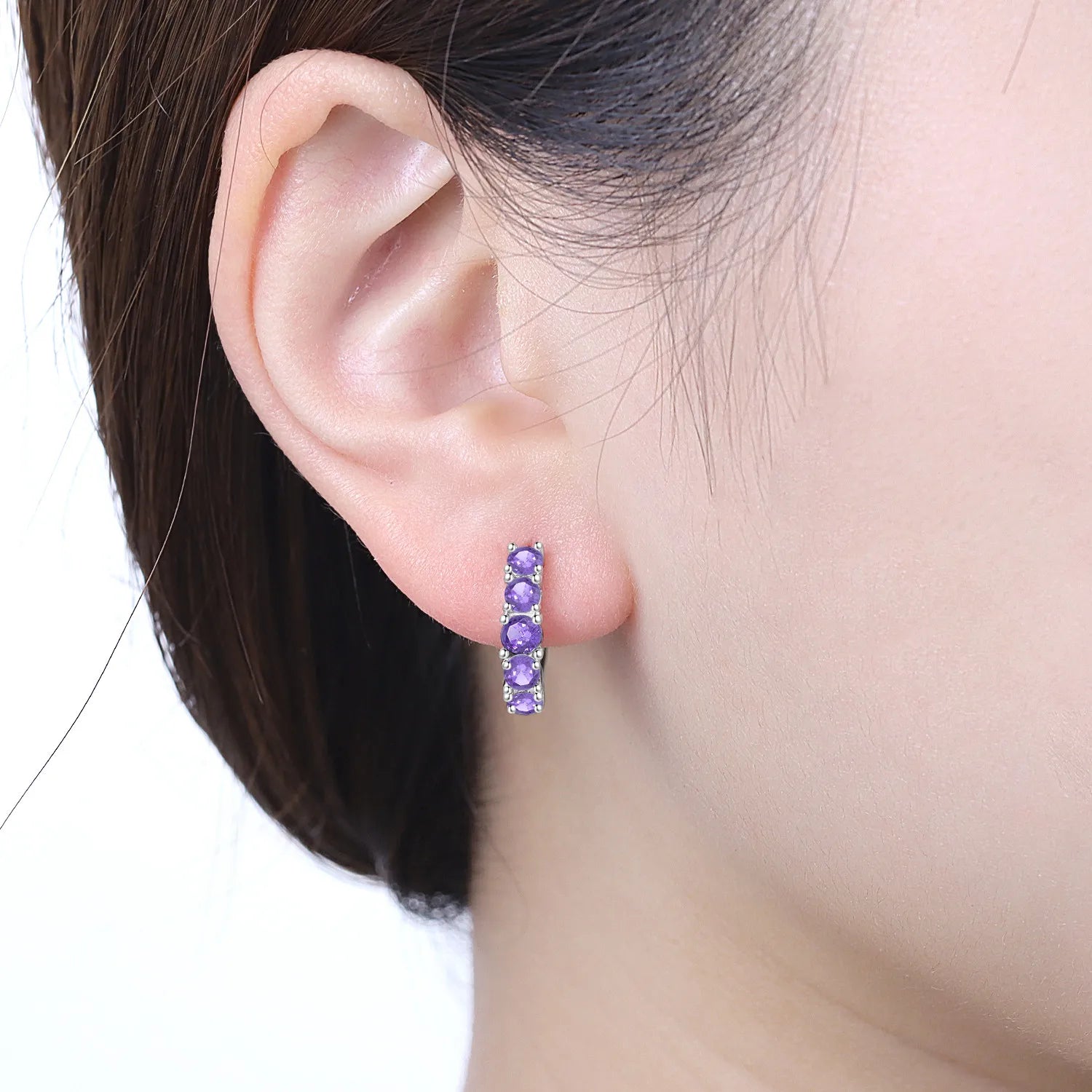PANPOKI-pendientes de circonita de colores simplificados ...