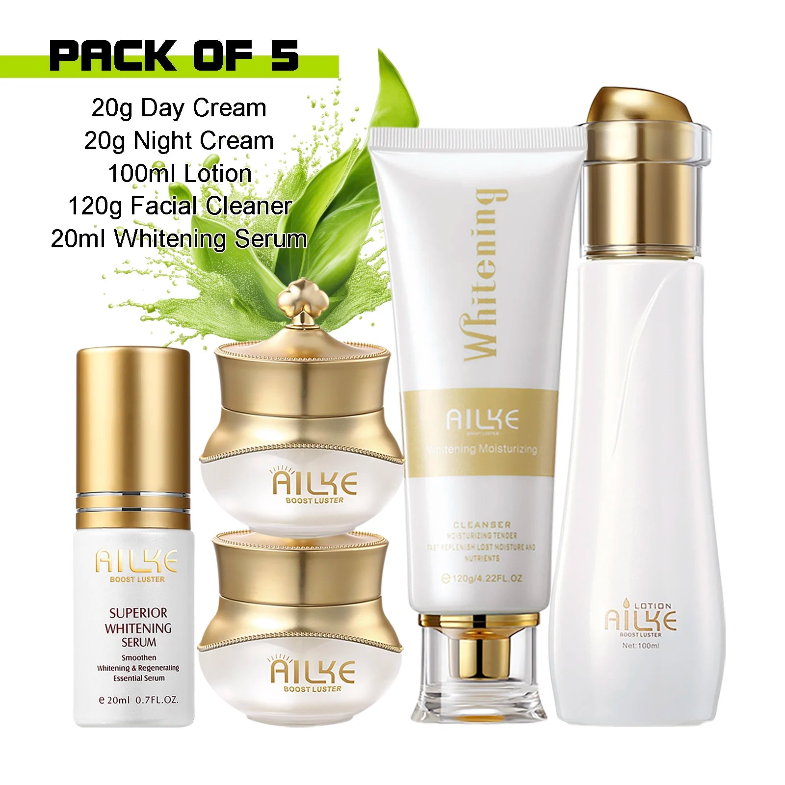 Crema Facial AILKE Antiarrugas y Blanqueadora, con Coláge...