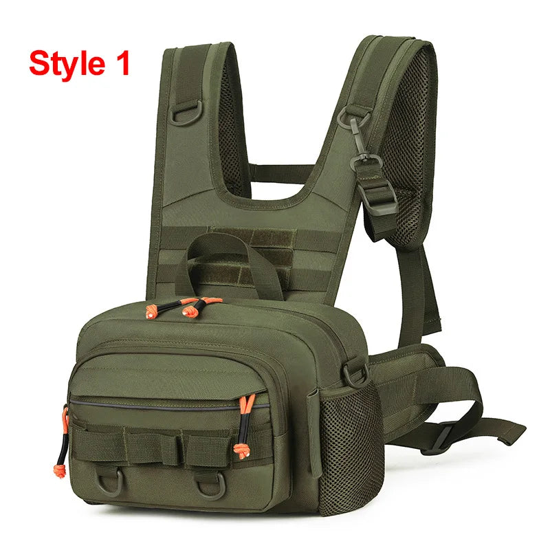 Chaleco de senderismo para hombre, mochila, bolsa de pech...