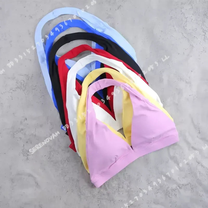 Sujetador deportivo para mujer con diseño de cuello halte...
