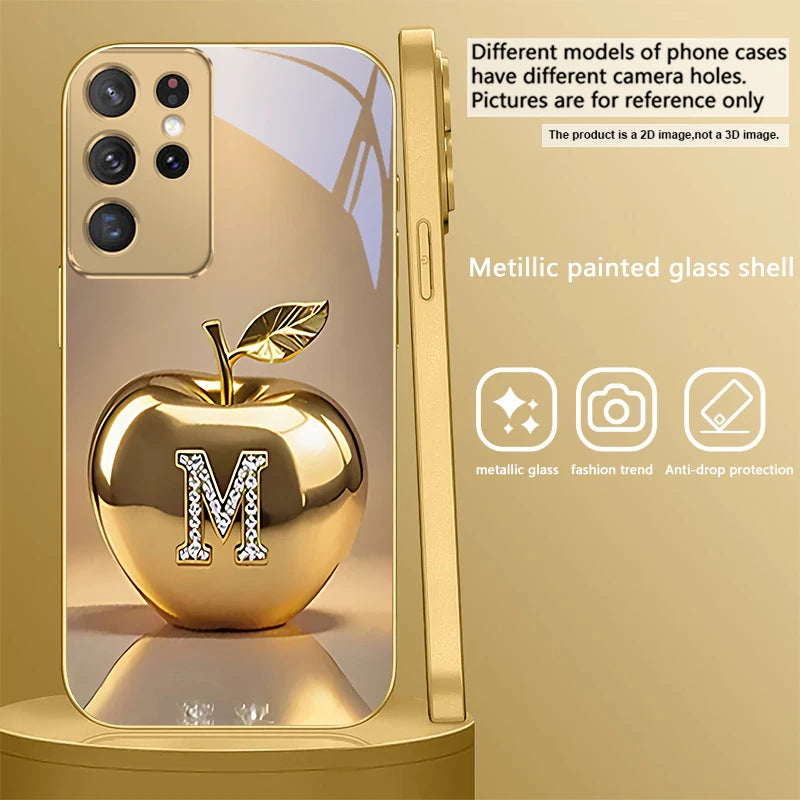 Gold dolphin phone case for Samsung Galaxy S20 FE, S21 Plus, S22, and S23 by Corporación Turística, featuring a detailed dolphin design.