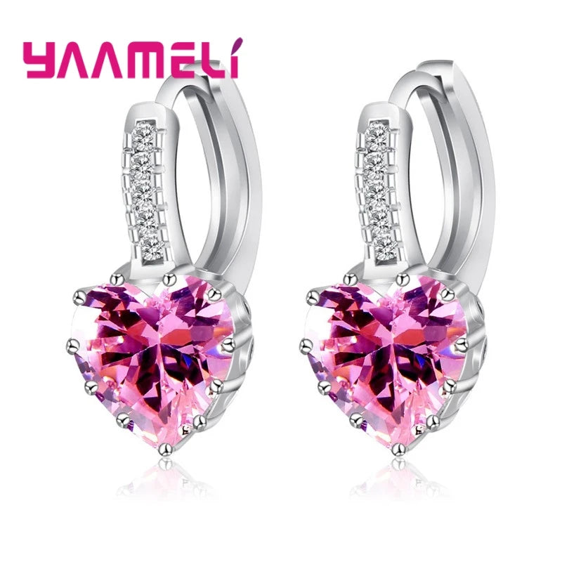 YAAMELI-pendientes de aro de circonita cúbica para mujer,...