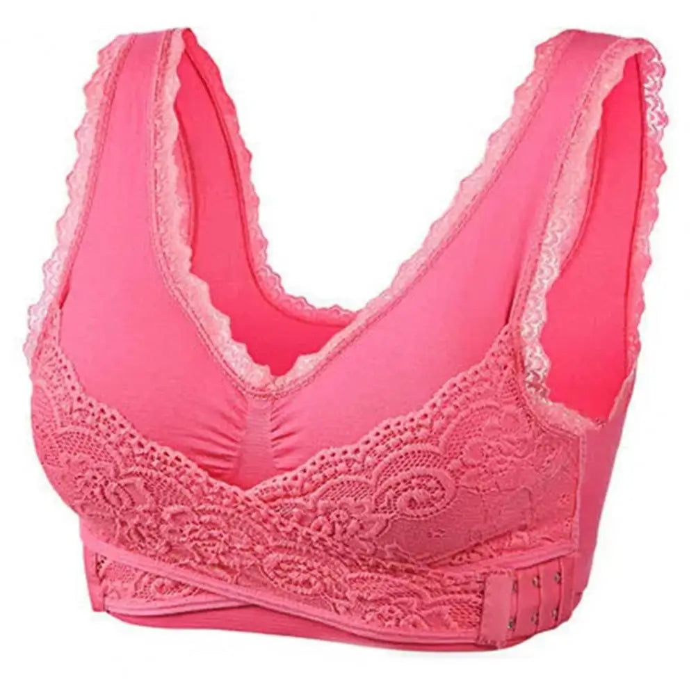Sports bra without underwire, with lift and side hook from Corporación Turística, featuring supportive fabric and adjustable strap details.