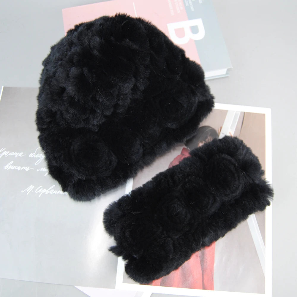 Authentic leather sombrero and matching scarf set from Nueva moda by Corporación Turística, displayed on a neutral background.