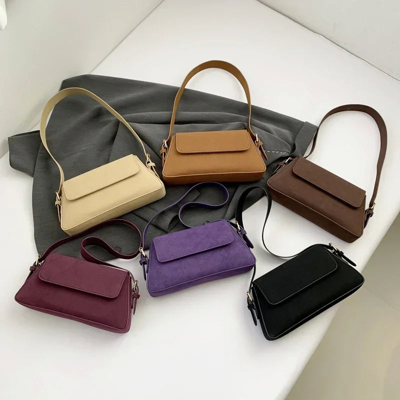 Bolsos de un solo hombro morados de lujo para mujer, bols...